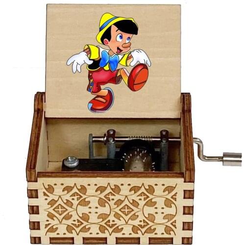 Wooden Music Box Childrens Toys Birthday Gifts Halloween Christmas Gifts Family Decoration Music Box