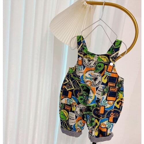 Baby Suspender Pants For Girls And Boys Overalls Autumn New Fashion Pants 1-2-3-4-5-6-year-old Baby Girls Childrens Pants Korean