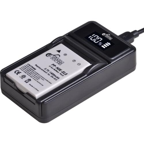 EN-EL5 EL5 ENEL5 Battery + LCD USB Charger for Nikon Coolpix P530 P520 P510 P100 P500 P5000 P5100 P6000 3700 4200 Camera