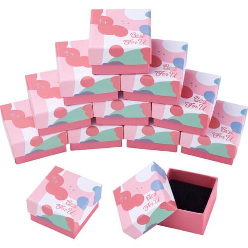 18~24pc Cardboard Jewelry Boxes For Necklace Bracelet Earring Rings Jewelry Gift Packaging Display Box with Sponge Inside