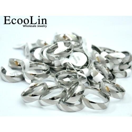 100Pcs New Design Spiral Texture Stainless Steel Rings For Women Men Jewelry Wholesale Bules Lots Never Fade Hot Sale LB4016