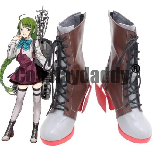 Kantai Collection KanColle Kanmusu Yuugumo Class Destroyer Yuugumo Kai Ni Spring Bouquet Ver. Cosplay Shoes Mid Calf Boots X002