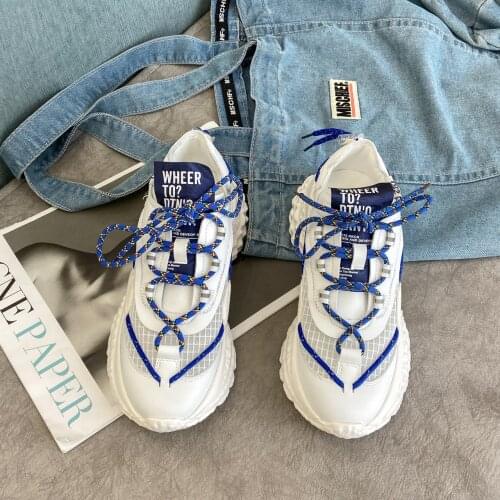 Luxury Sneakers Women 2021 Designer Shoes Fashion Thick Bottom Ladies Vulcanized Shoes Woman Platform Chunky Sneakers Basket