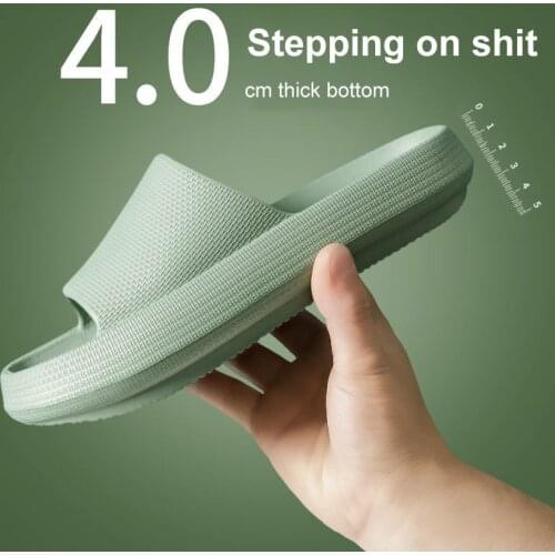 Fashion Men Women Thick Platform Super Soft Anti-slip Home Slippers High Quality Beach Eva Flip Резкий Поворот