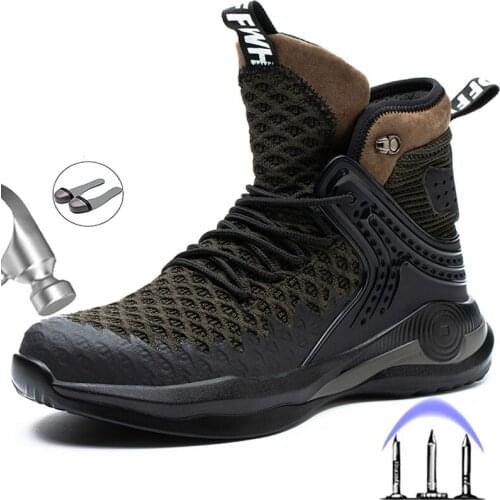 2020 New Winter Shoes Work Safety Boots Men Indestructible Safety Shoes Men Work Sneakers Male Steel Toe Shoes Work Boots 46 48