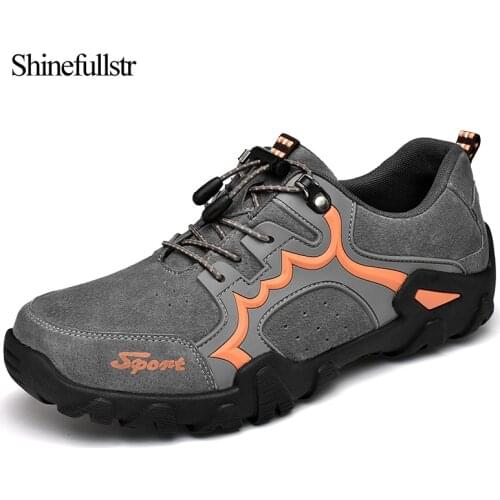 New Arrival Mens Waterproof Outdoor Hiking Shoes Breathable Trekking Sneakers Tactical Boots Non-slip Mountain Shoes 38-48