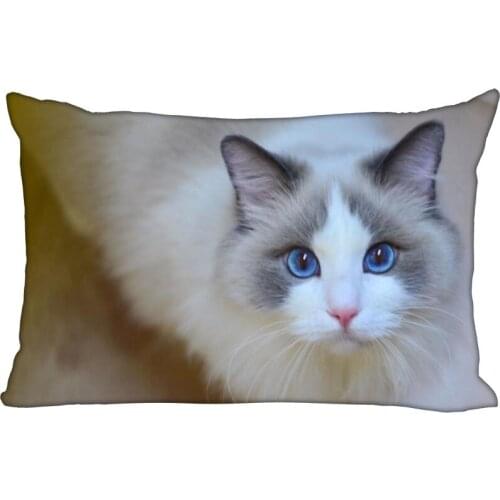 Cat Animal New Arrival Rectangle Anime Pillowcases Zipper Custom Pillow Cover Wedding Decorative Christmas Gift