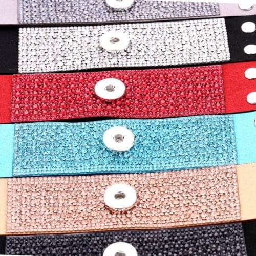 New Shiny Fashion 20mm 18mm Snap Button Bracelet DIY Jewelry MN3052