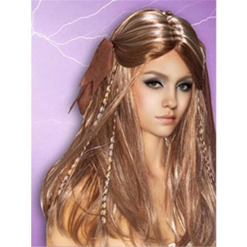 Halloween Festival Party cosplay Wigs Women Pirates of the Caribbean Wigs Blond Long Braid Synthetic Hair Wigs Hot Sell 016
