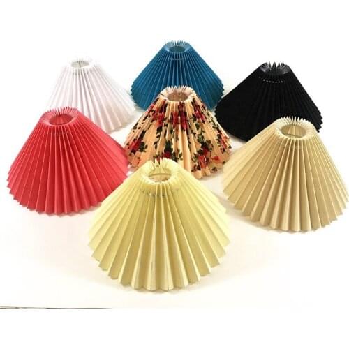 Hanging Fabric Lamp Cover Pure Color Pleated Lamp Shade