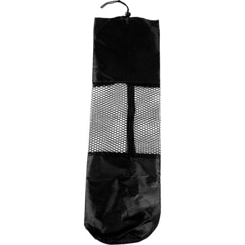 Portable Mesh Center Black Pilates Mat Bag Carrier for Yoga