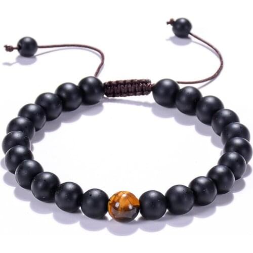8 MM Natural Stone Lava Matte Howlite Beads Weave Nylon Rope Handmade Charms Beaded Bracelet For Woman Man Jewelry