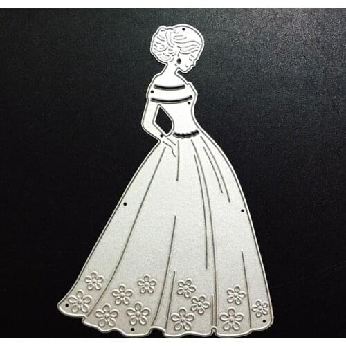 SCD875 Girl Metal Cutting Dies For Scrapbooking Stencils DIY Album Cards Decoration Embossing Folder Die Cuts Cutter Tools New