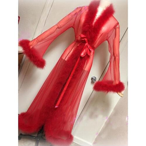 Sexy Womens Lingerie Lace Dress Long Bath Robe Gown Babydoll Nightwear Sleepwear