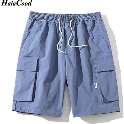HALACOOD Fashion Brand Men Casual Shorts Summer New Male Printing Drawstring Shorts Mens Breathable Comfortable Shorts Plus XL