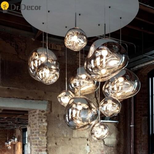 Nordic PVC Designer Pendant Lights Coffee Glass bar hanglamp Kitchen Villa Duplex Apartment loft Lighting home art Hanging Lamps