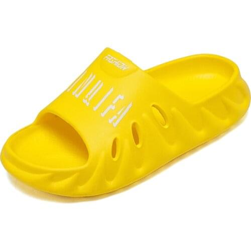 Unisex Comfort EVA Women Slippers Ladies Men Couple Thicken Summer Slippers Female Solid Color Home Indoor Shoes Flip Flops