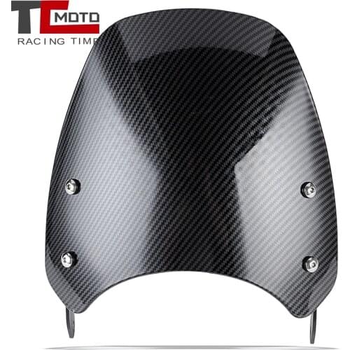 ABS Carbon Fiber Style Front Headlight Fairing WindScreen Windshield For Triumph Bonneville T 100/120 T100 T120 2001-2017 2016