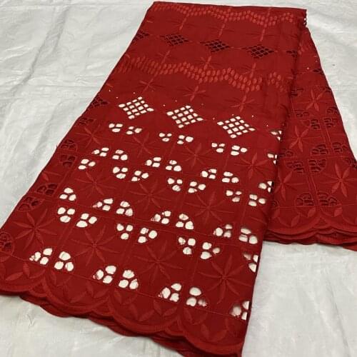 High Quality Swiss Voile Laces Material In Switzerland African Dry Cotton Fabric Nigerian Tissus Tela For Sewing 5Yards OC24