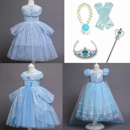 4-10Y Girl Princess Dresses Christmas Dress Long Frocks Birthday Party Kids Clothes Halloween Costumes Outfits Fall Clothes