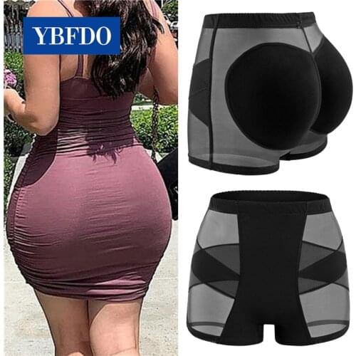 YBFDO Women Body Shaper Padded Butt Lifter Panty Butt Hip Enhancer Fake Hip Shapwear Briefs Push Up Panties Booty Shorts