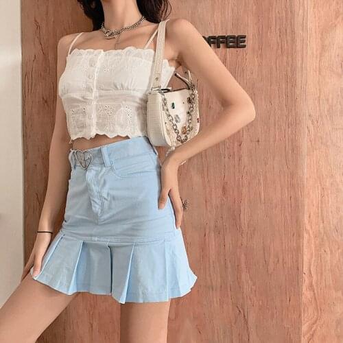 Womens Crop Cami Tops, Sexy Square Neck Spaghetti Strap Button Down Slim Fit Lace Camisole