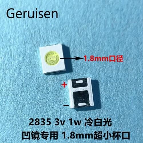 1.8MM DOUBLE CHIPS LED Backlight 1210 3528 2835 1W 3V 100LM Cool white LCD Backlight for TV Application 1000PCS 1.8mm 500pcs