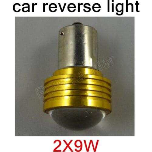 2 Pieces 9W T10 1156 LED High Power Car Auto Lights Reverse Parking Bulb Backup Lamp 12V Turn Signal Gold Shell