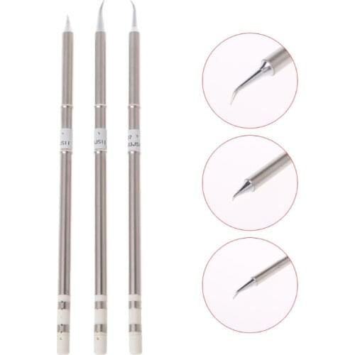3 Pcs T12-J02 T12-JL02 T12-JS02 Iron Tips For Hakko Soldering Station FX-951 952