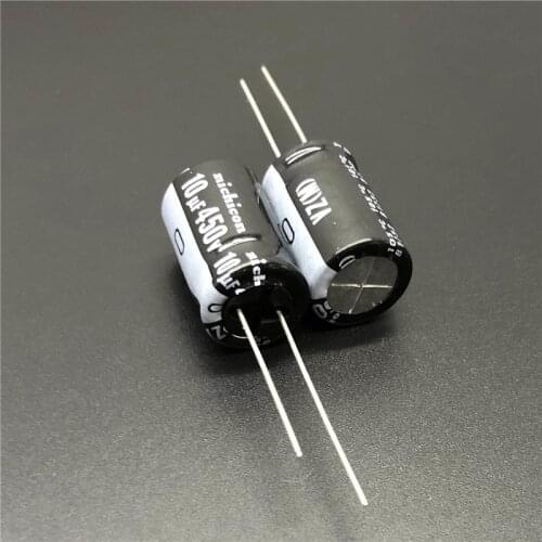5pcs/50pcs 10uF 450V10uF NICHICON VZ Series 12.5x20mm Wide Temperature Range Aluminum Electrolytic Capacitor Long Feet