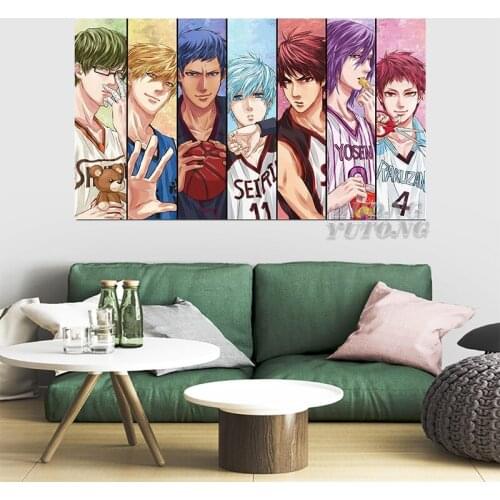 Anime Poster TV Kuroko Basketball Canvas Wall Art Prints Boy Bedroom Wall Decor Picture Cloth Painting