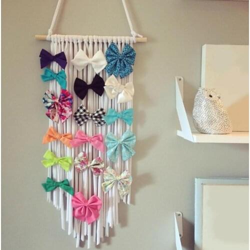 Girls Hair Bows Hairpin Storage Belt Barrette Hairband Organizer Belt DIY Kids Hairband Hanging Hair Clips Holder Accessories