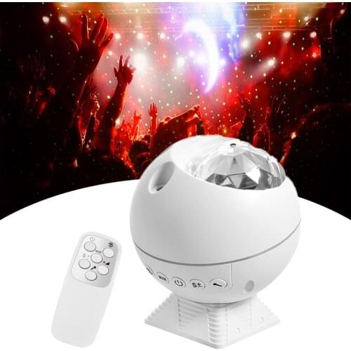Colorful Starry Sky Projector USB Voice Control Music Player LED Night Light Romantic Projection Lamp Birthday Christmas Gift