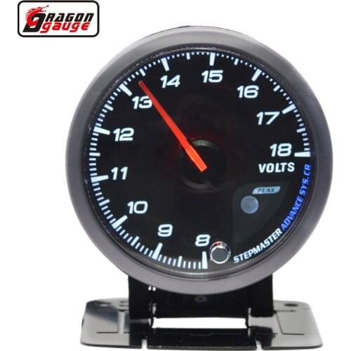 Dragon Gaug 60MM Auto Car Motorcycle Modification Volt Gauge Red And White BackLight 8-18V Voltage Meter Free Shipping