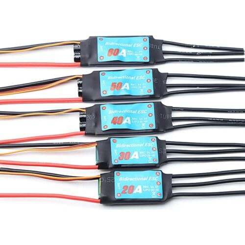 Bidirectional ESC 20A 30A 40A 50A 60A brushless ESC for Remote Control Ship Pneumatic Underwater Propelle