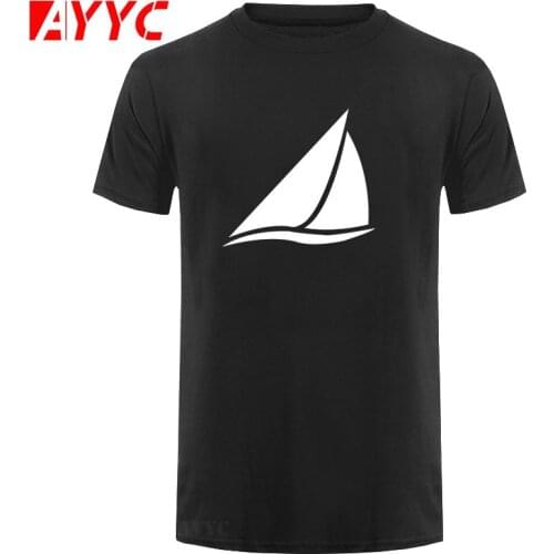 AYYC T-Shirt Tshirt Custom Funny Mens T-Shirt Boat Logo T Shirt For Men Big Sizes Normal Tshirt Men Summer Style Cheap Sale