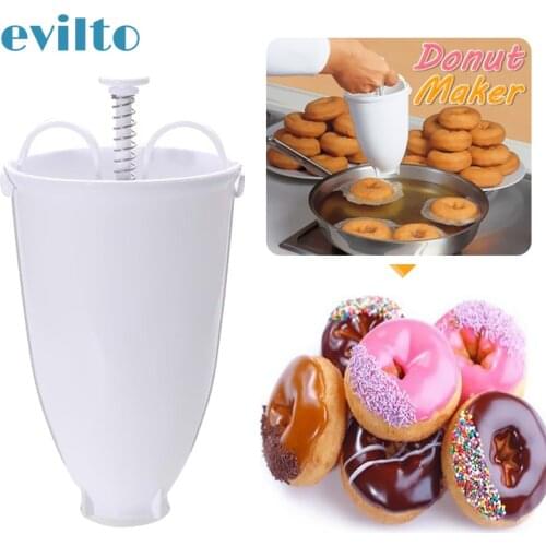 DIY Baking Pastry Tool Plastic Donut Maker Dispenser Doughnut Maker Artifact Fry Donut Mould Pancake And Waffle Maker