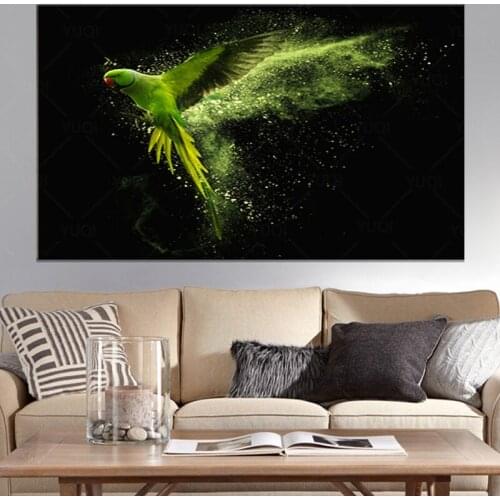 Flying Parrot Canvas Painting Animal Picture For Living Room Decoration Home Wall Posters And Prints