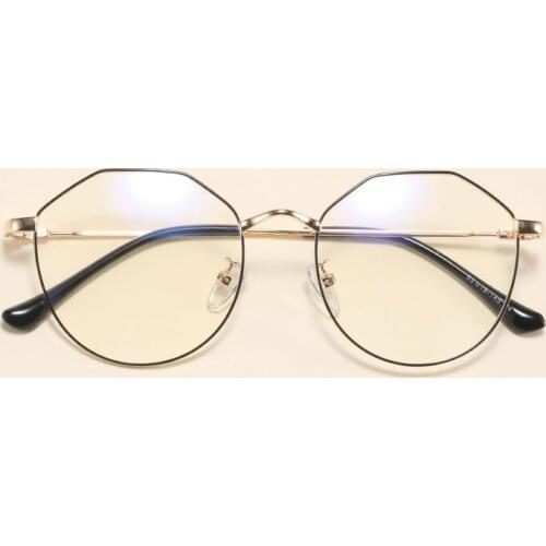 2019 Literary Nerd Retro Metal Alloy Prescription Frame Student Decoration Myopia Eyeglasses Eyewear For Boys & Girls Big Size