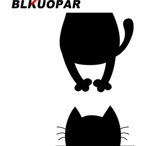BLKUOPAR Two Cat Decals Vinyl Material Car Stickers Motorcycle Helmet Laptop Waterproof Refrigerator Sunscreen Funny Decor