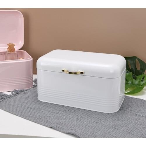 White Pink Home Table Storage Box for Makeup Sundries Perfume Kitchen Seasoning Bottle Organizer Tableware Food Bread Container