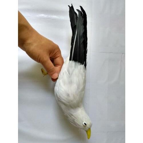 New simulation seagull model polyethylene & furs dead seagull doll gift about 30cm 1238