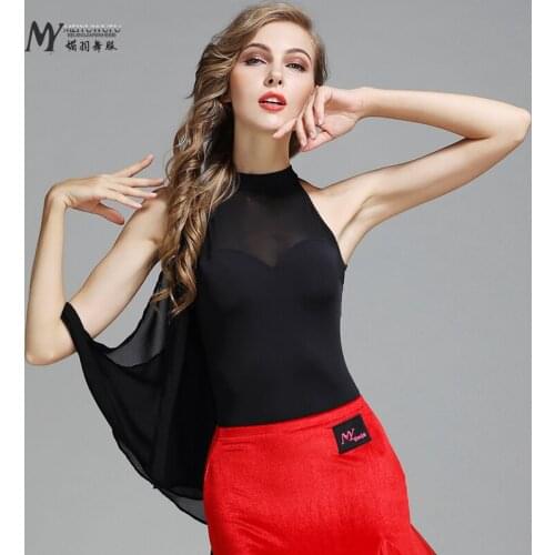 New Arrival Adult Latin Dance Top Female Ballroom Dancing Garment Girls Square Dancers Clothes Performance Dance Suit B-6124