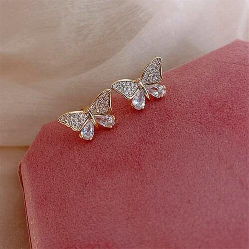 New Arrival Zeojrlly Bowknot Metal Women Classic Stud Earrings Butterfly Earrings Small Simple Earrings Female Cute Jewelry