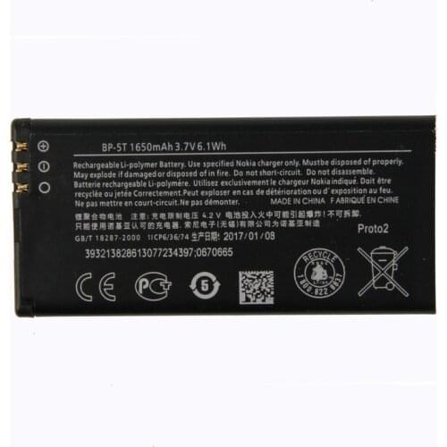 Original BP-5T phone battery for Nokia Lumia 820 Lumia 820T BP5T BP 5T 1650mAh