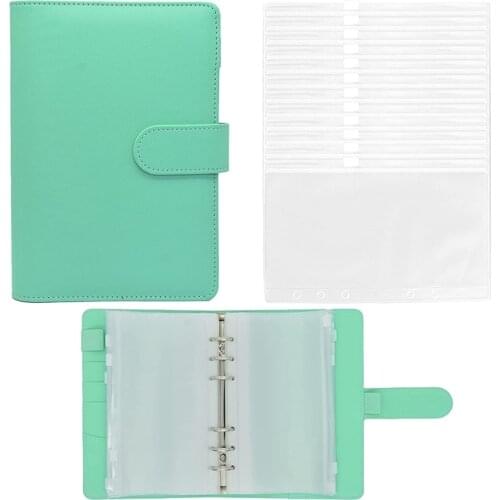 A6 Binder Pockets,Can Be Filled with 6 Round Binder Sets, Suitable for Personal Planning Notepads, Budget Binders