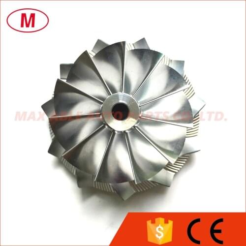 RHF55 52.56/68.00mm 11+0 blades Forward High Performance Turbo Billet Compressor wheel/Aluminum 2618/turbocharger Milling wheel