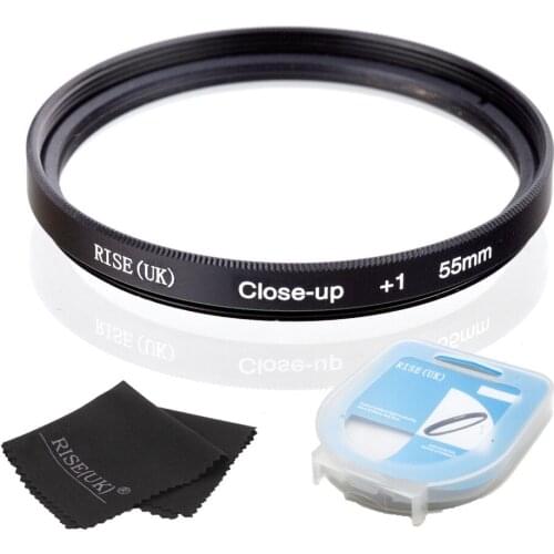 RISE(UK) 55mm Close-Up +1 Macro Lens Filter for Nikon Canon SLR DSLR Camera + filter case +gift