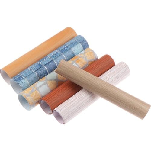 Wood Self-adhesive Sticker Waterproof Wallpaper Furniture Renovation Stickers Home Decor Film Dollhouse DIY Paper 45*20cm