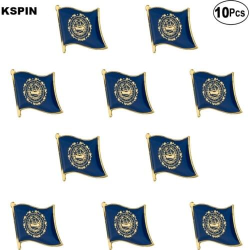 U.S.A New Hampshire Lapel Pin Flag badge Brooch Pins Badges 10Pcs a Lot